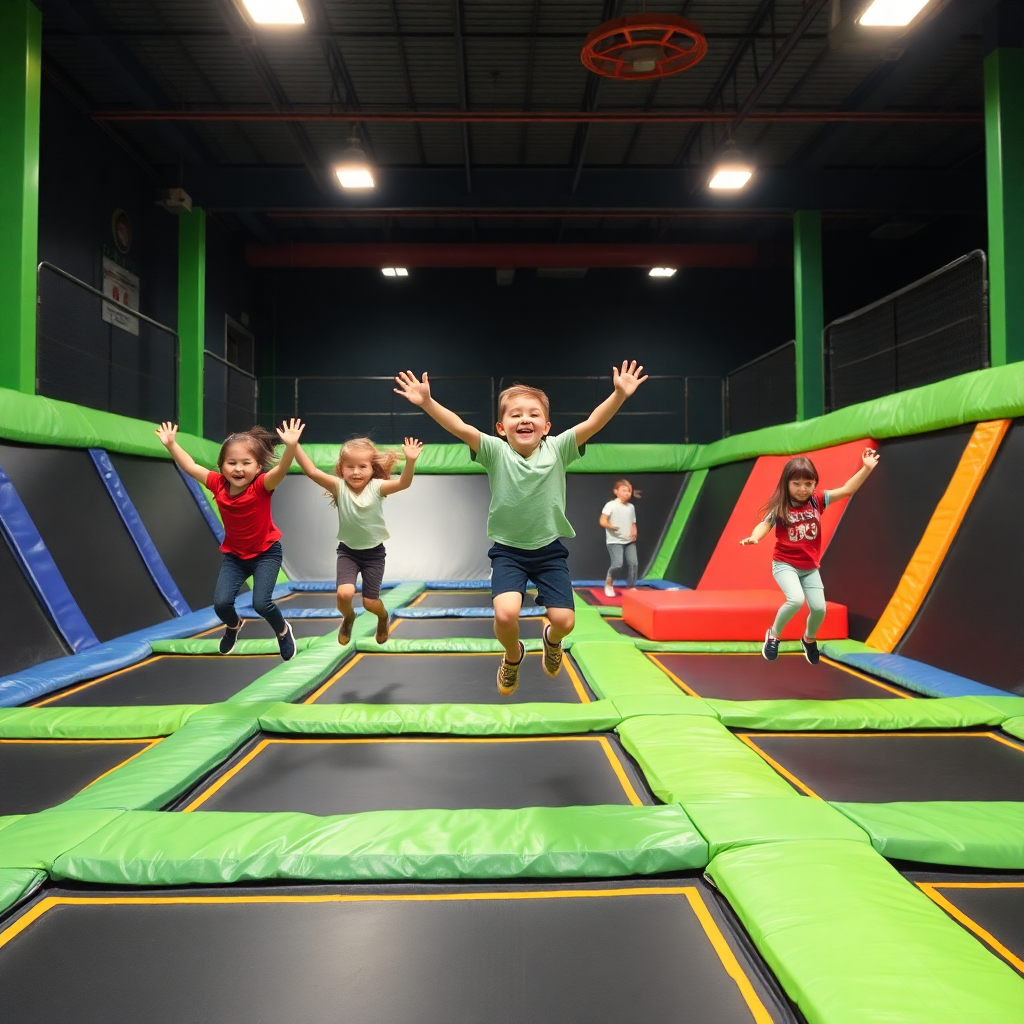 Kids enjoying play equipment